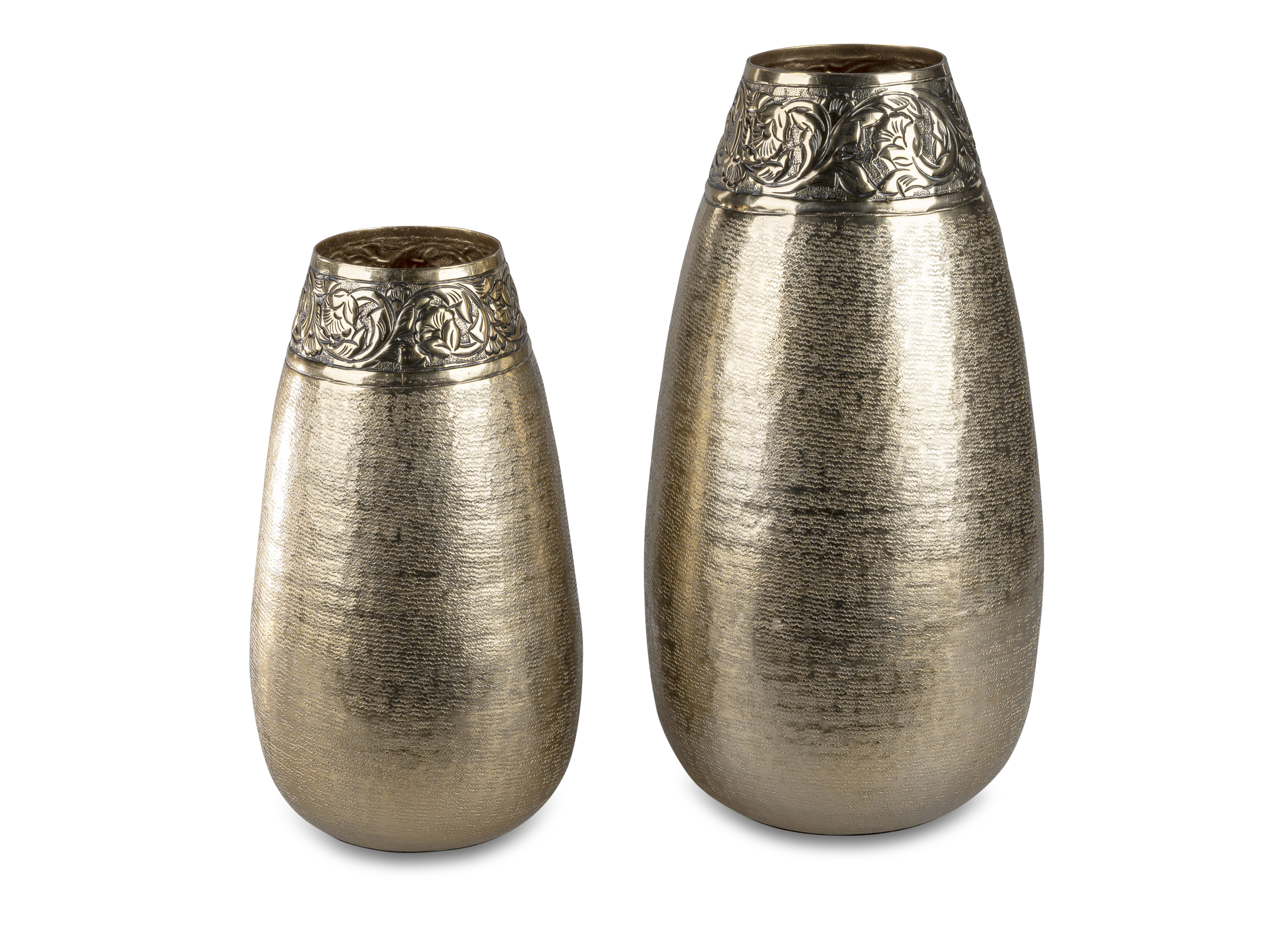 Formano Vase rund Alu Ranke gold, Art. 6257