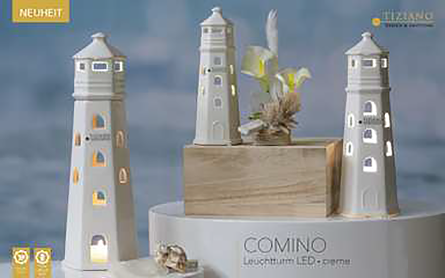 Tiziano Leuchtturm Comino LED mit Timer 710151-21