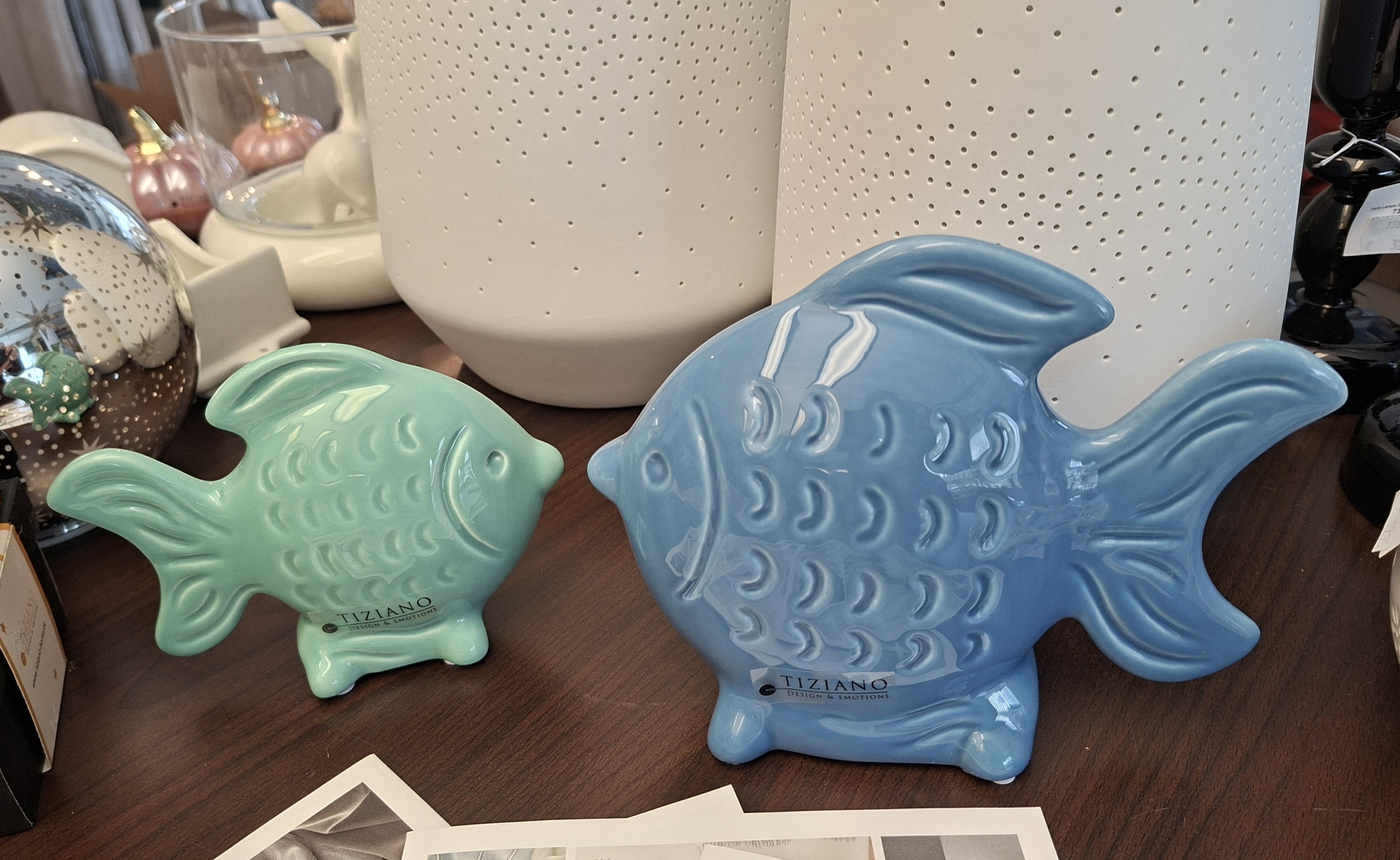 Tiziano Fisch Neon stehend türkis/blau