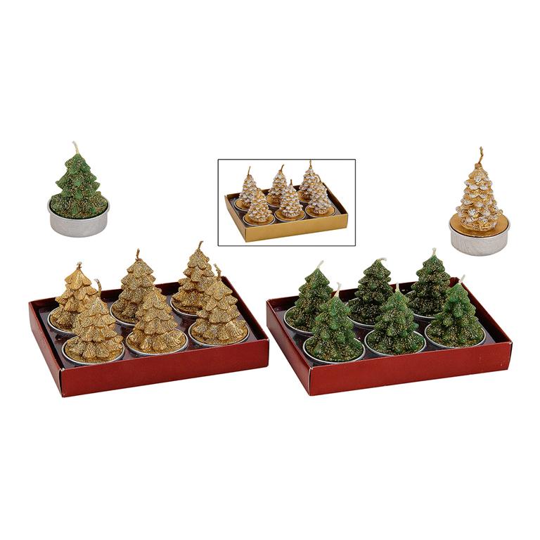 WURM Teelicht-Set 6-teilig, Tannen sortiert WURM Teelicht-Set 6-teilig, Tannen sortiert