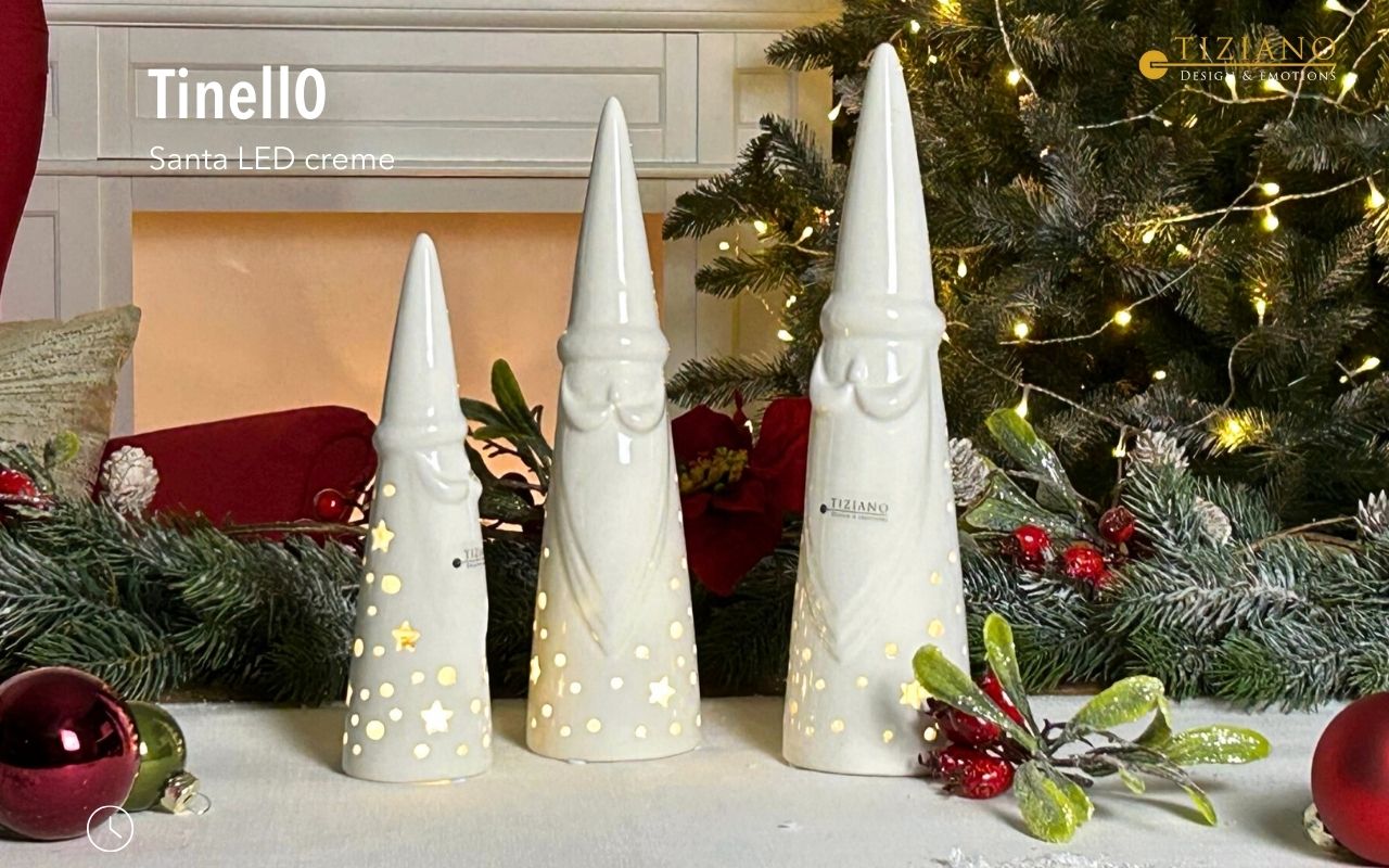 Tiziano Santa Tinello LED straight creme mit Timer 710531-20