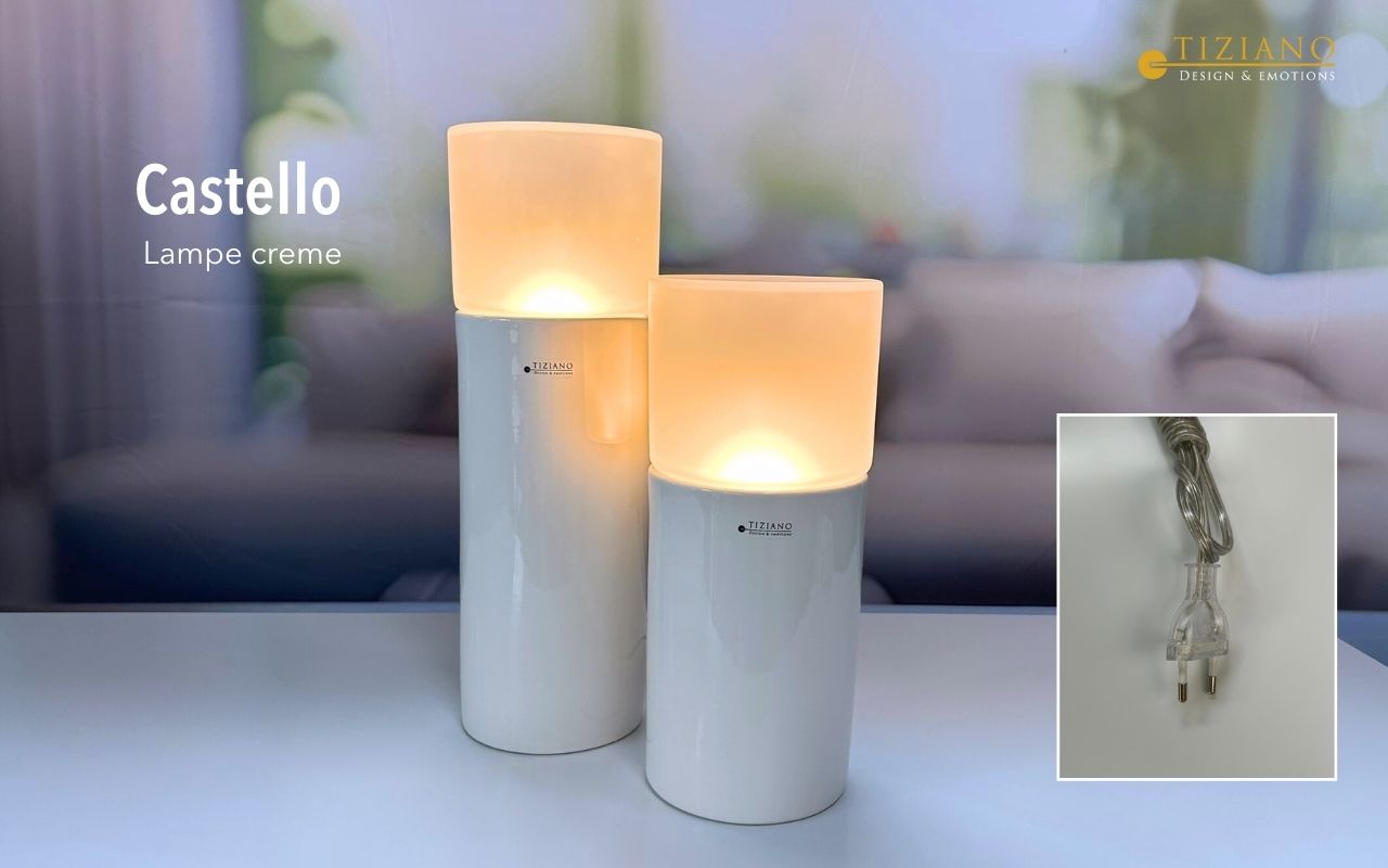 Tiziano Lampe Castello mit Glasaufsatz