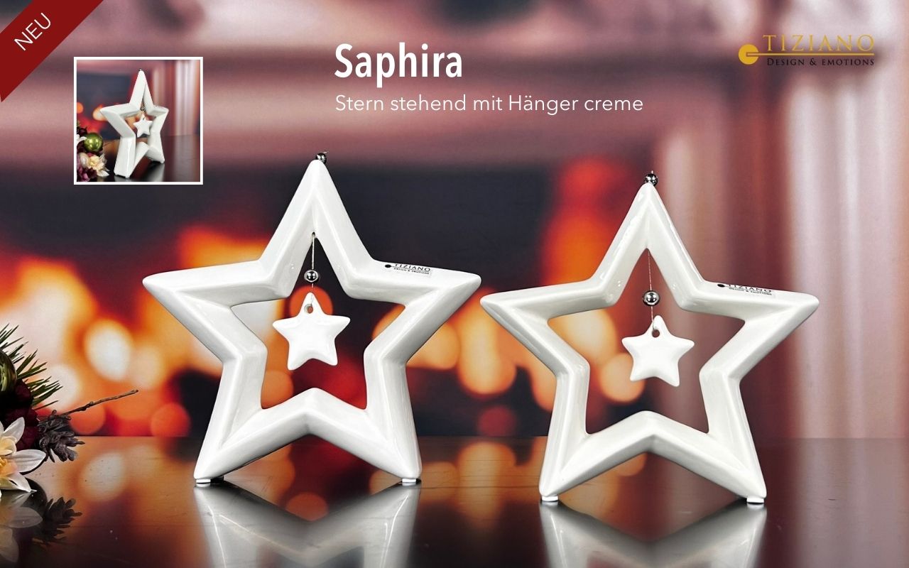 Tiziano Dekostern Saphira mit Hänger creme