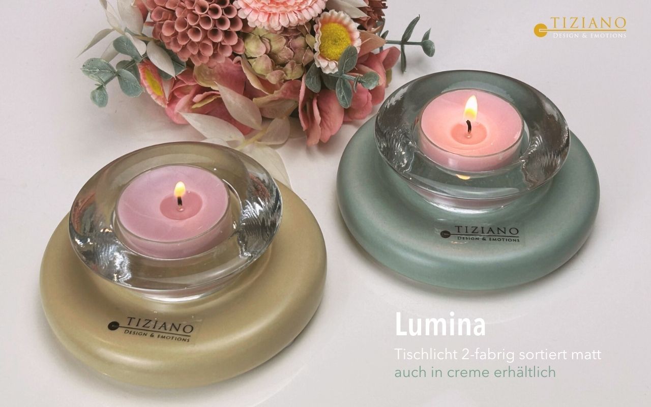 Tiziano Dekolicht Lumina 10 cm mit Trixy verschiedene Farben Tiziano Dekolicht Lumina 10 cm mit Trixy verschiedene Farben