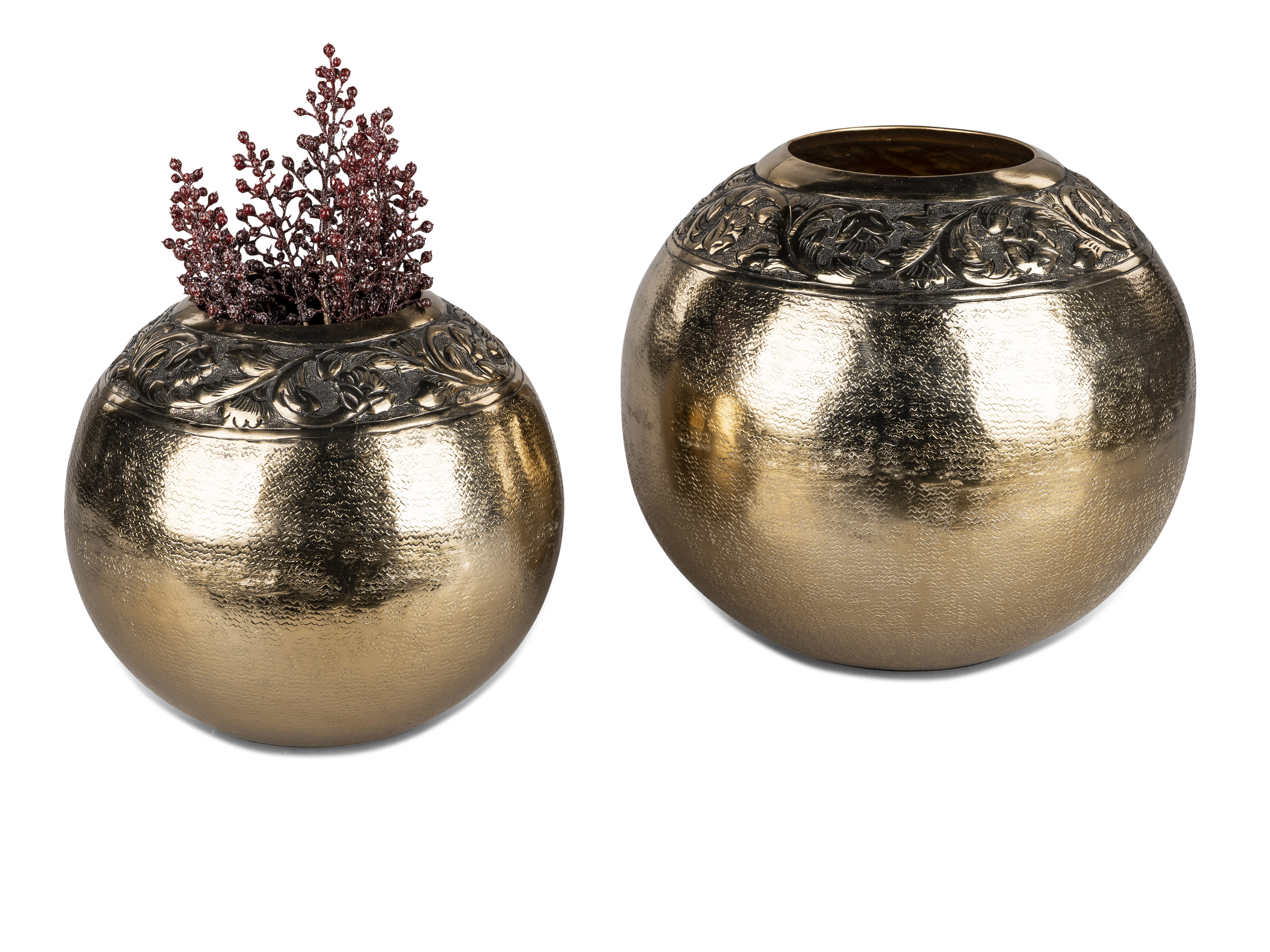 Formano Kugelvase Alu Ranke gold, Art. 625779-25