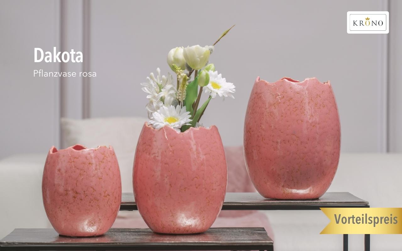 Krono Vase Dakota rosa