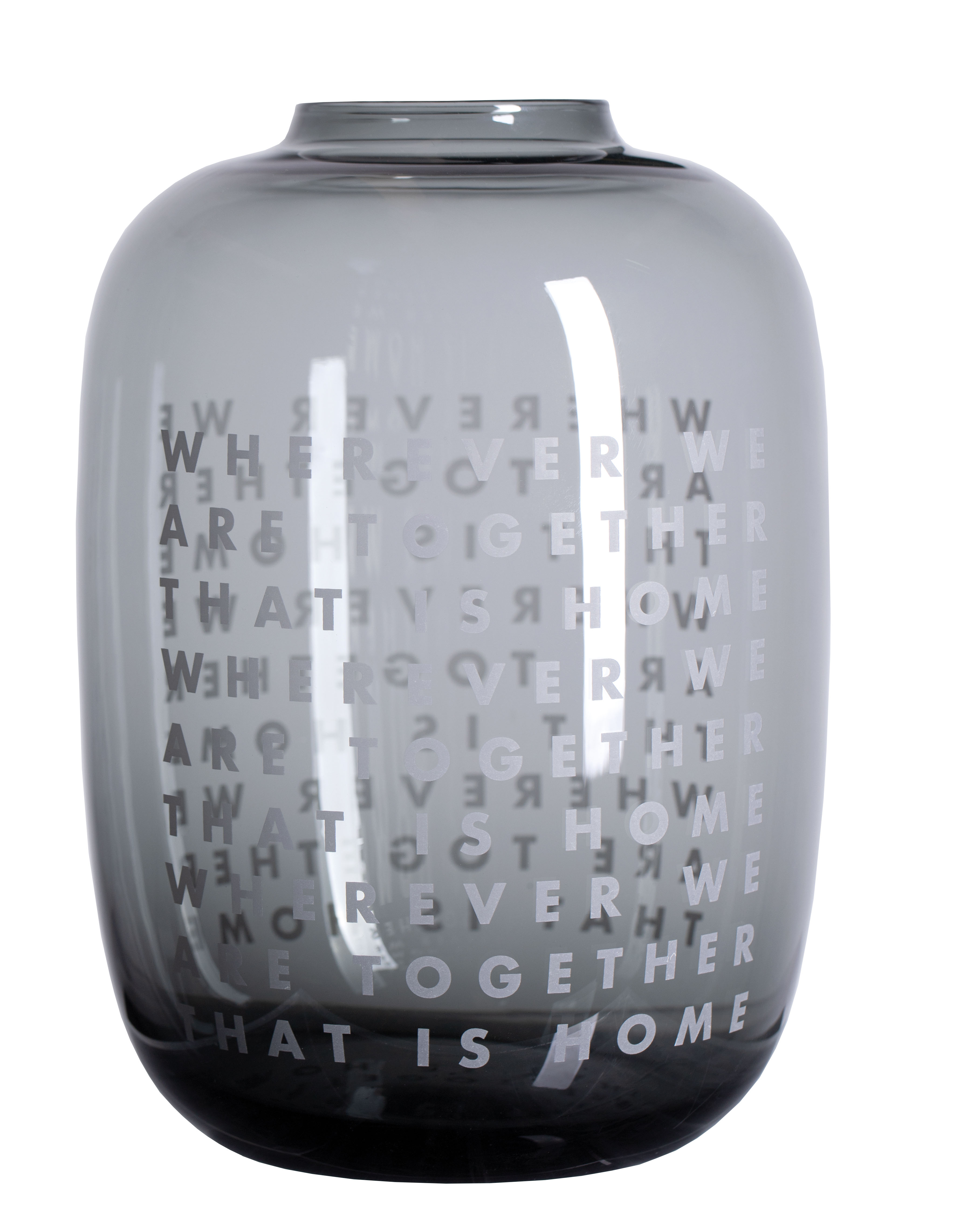 Räder LIVING Glasvase "Together" grau Art. 15784-27