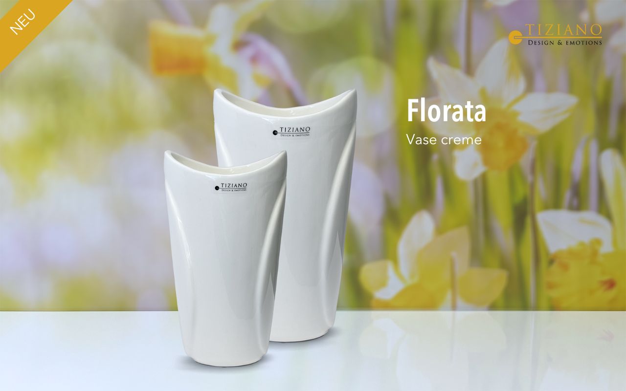 Tiziano Vase Florata creme