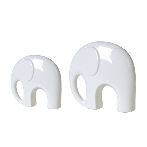 Casablanca Elefant Fridolin weiß glänzend H.20cm 46506