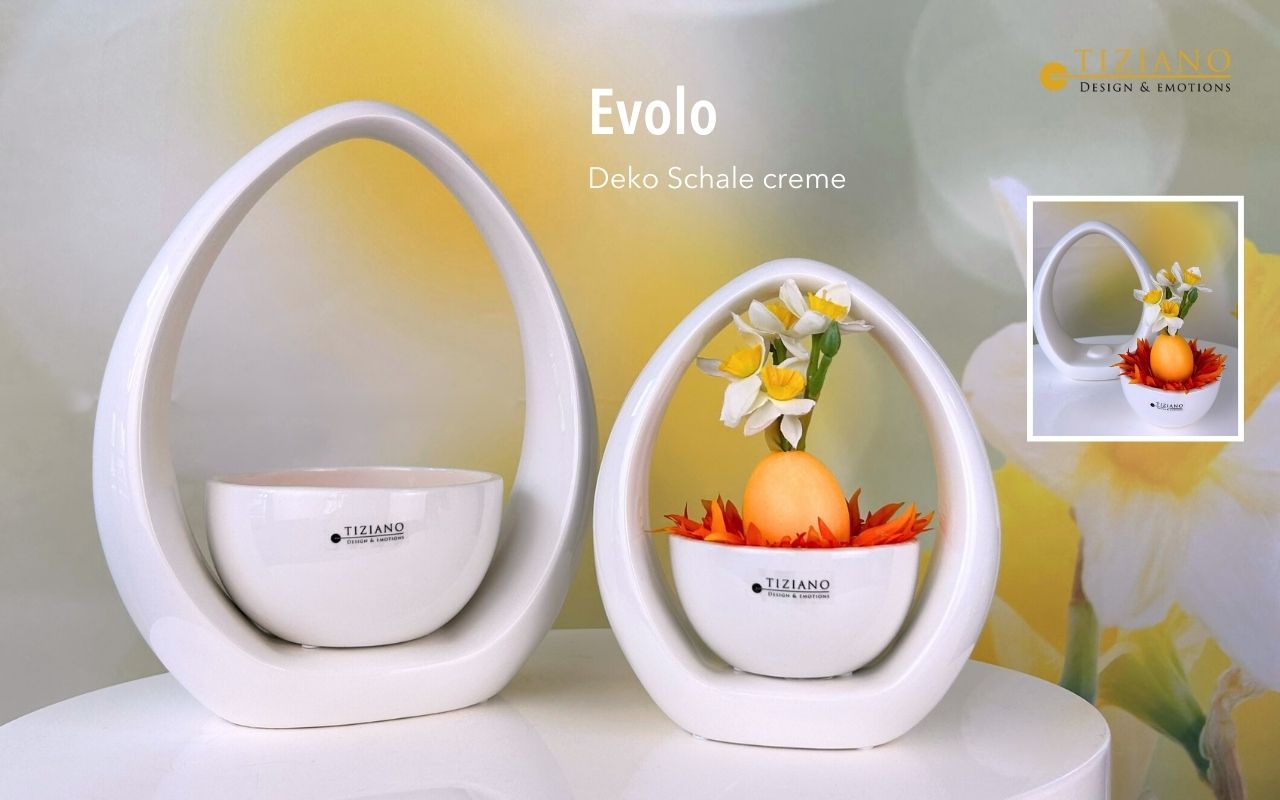 Tiziano Deko Evelo mit Schale creme