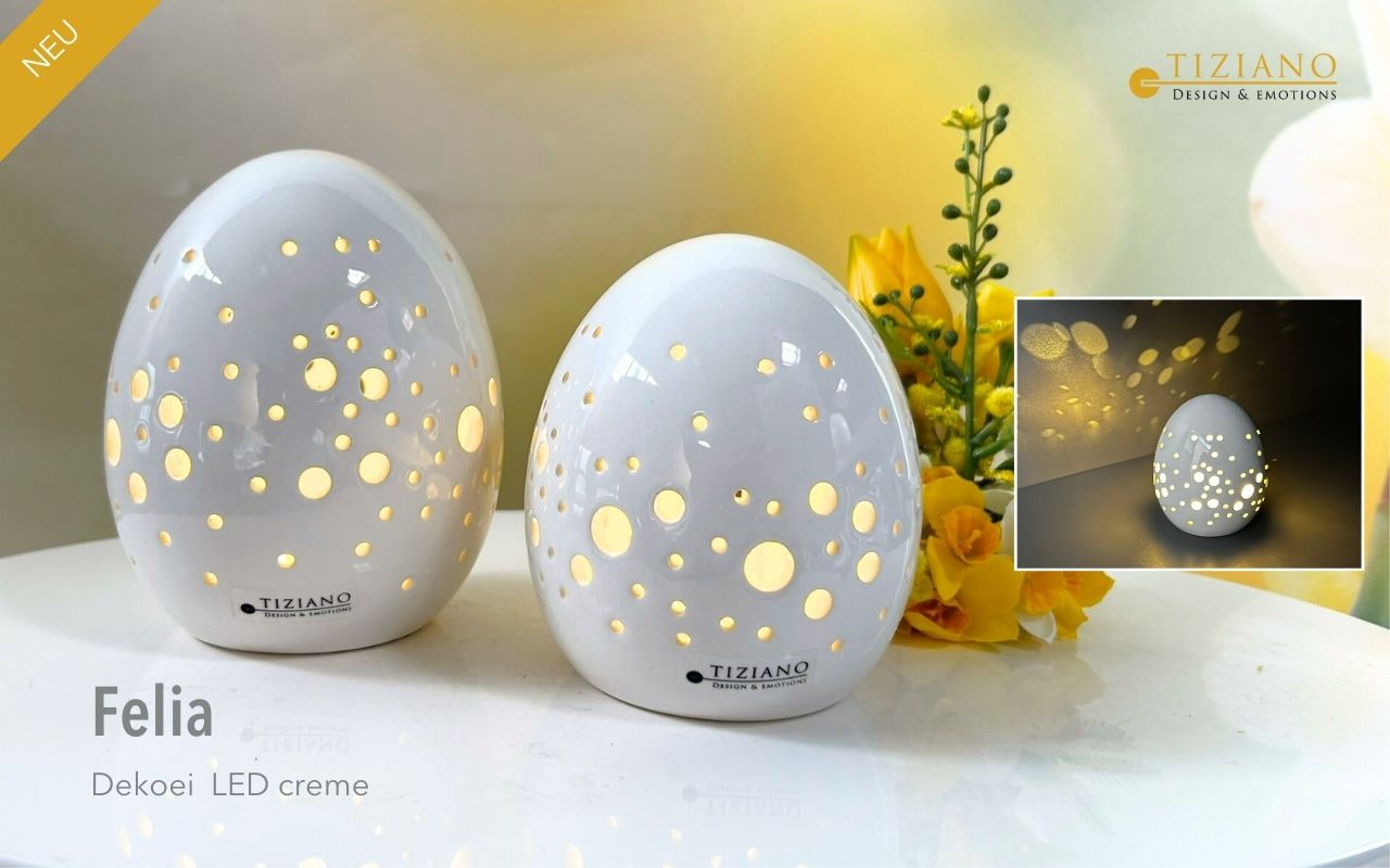 Tiziano Dekoei Felia LED creme mit Timer 704036-12