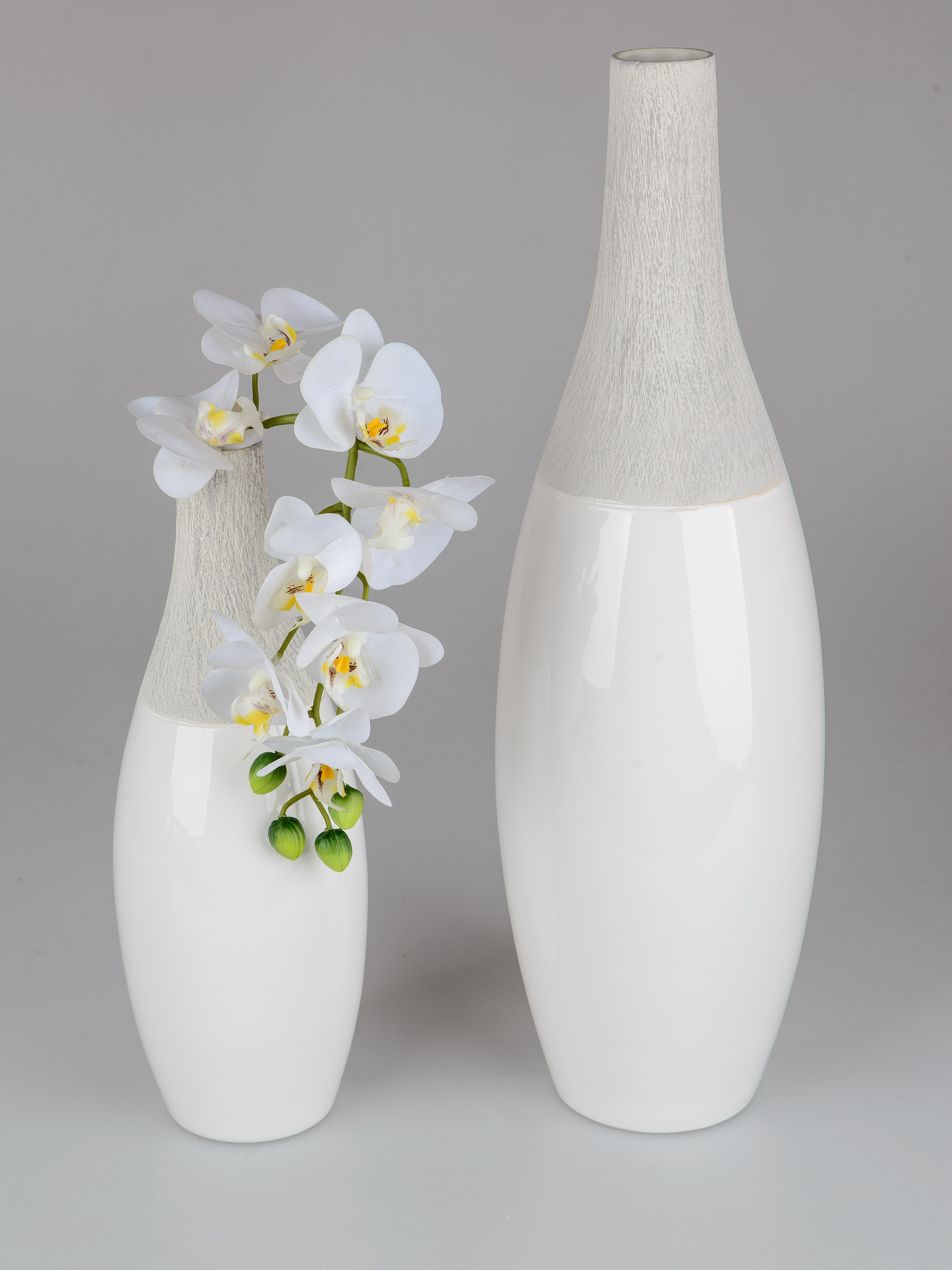 742506_742513_ Formano Flaschenvase Stone weiß 742506-35