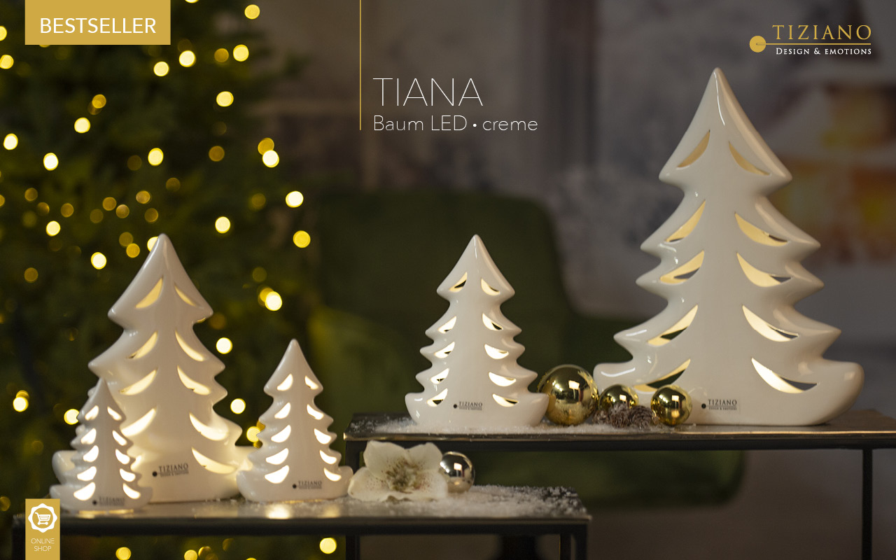 Tiziano Dekobaum Tiana LED mit Timer creme 707252-14