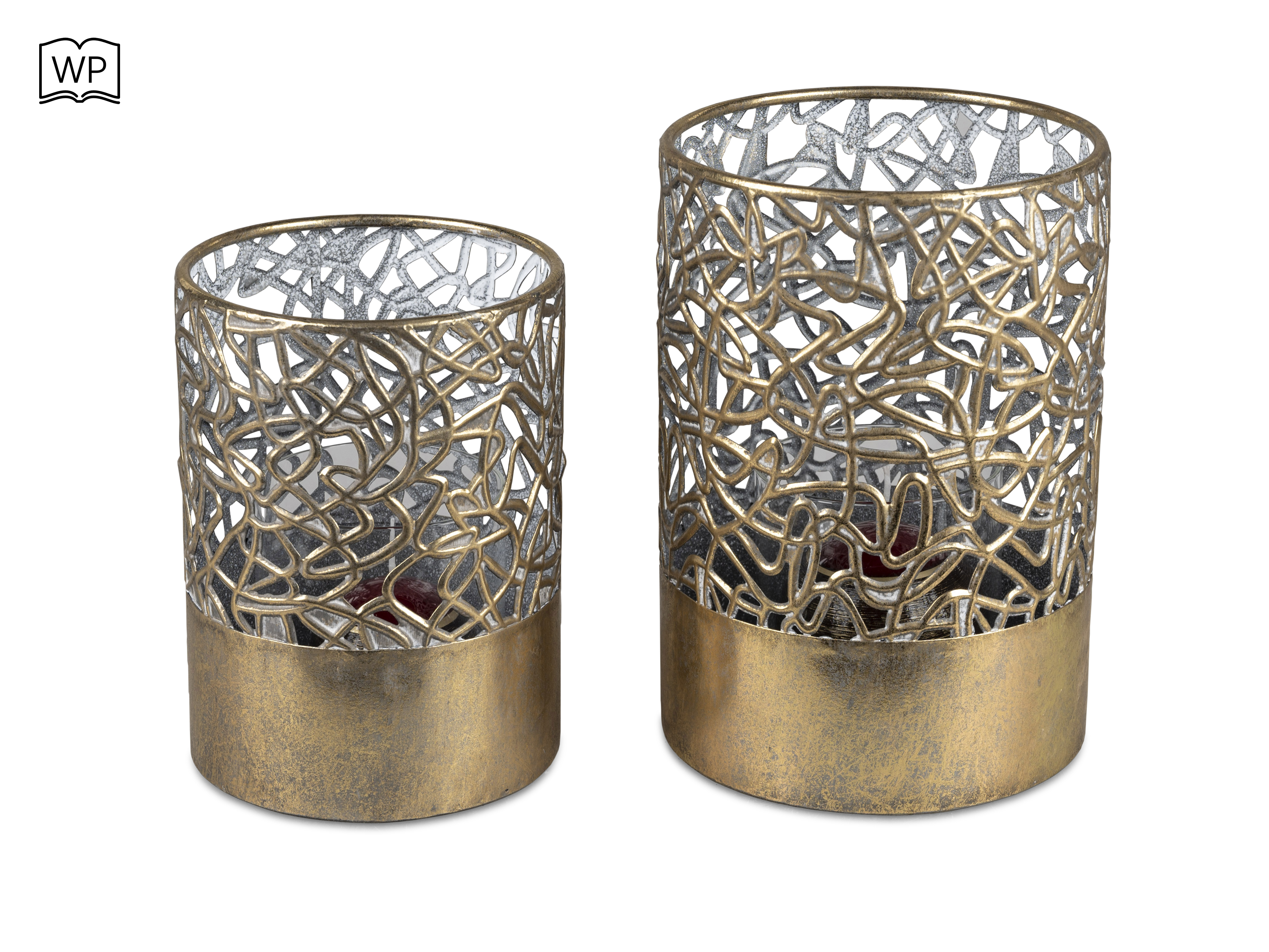 519740 Formano Windlicht Metall antik gold Art. 519757-22