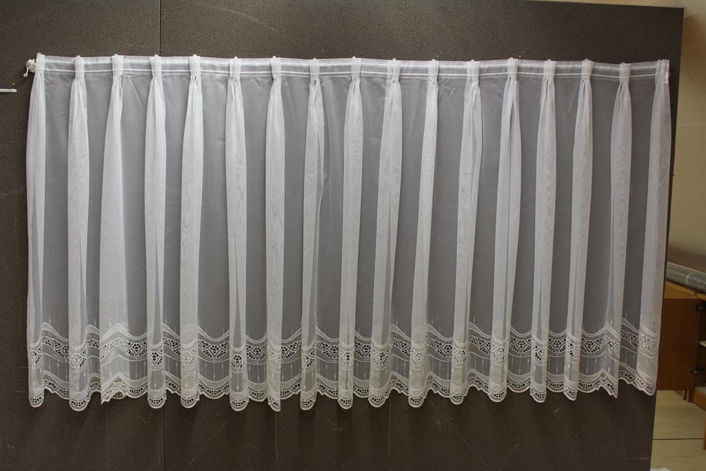 Gardine Fertigdeko weiß HxB 110x195 cm