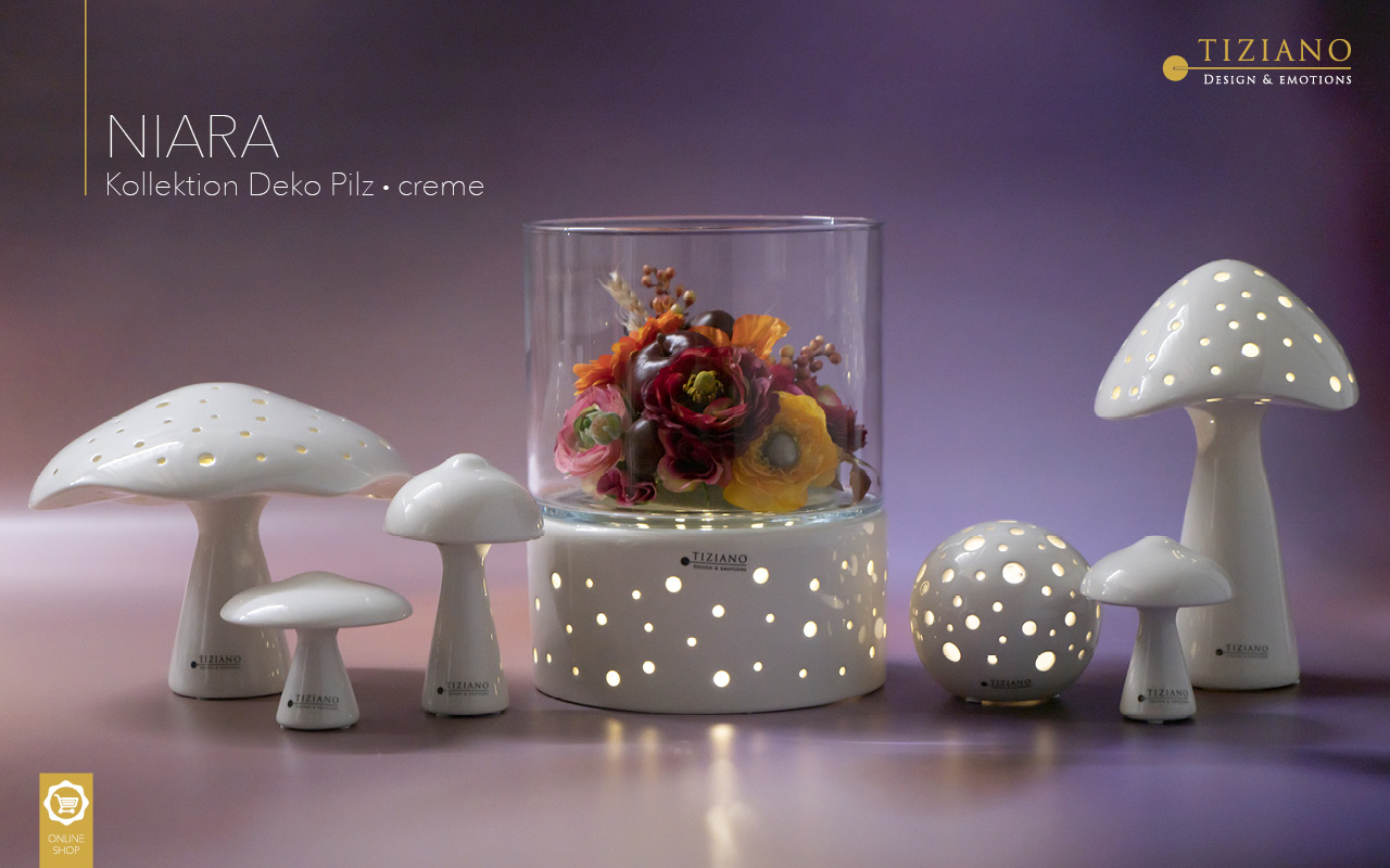 Tiziano Deko Pilz Niara LED creme 721835-14