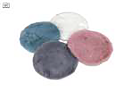 Formano 4er Platzset rund Fell vierfarbig (weiß/grau/petrol/rosa) 518323-25