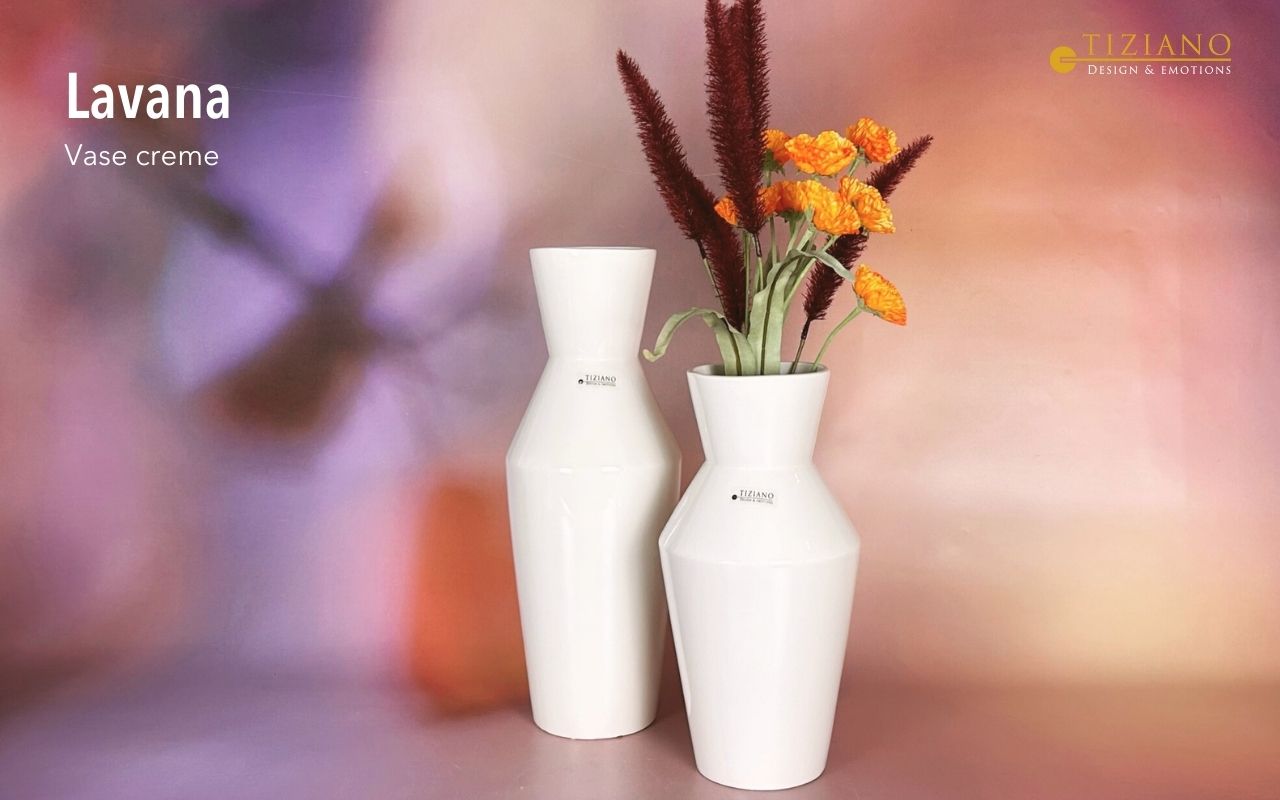 Tiziano Vase Lavana creme