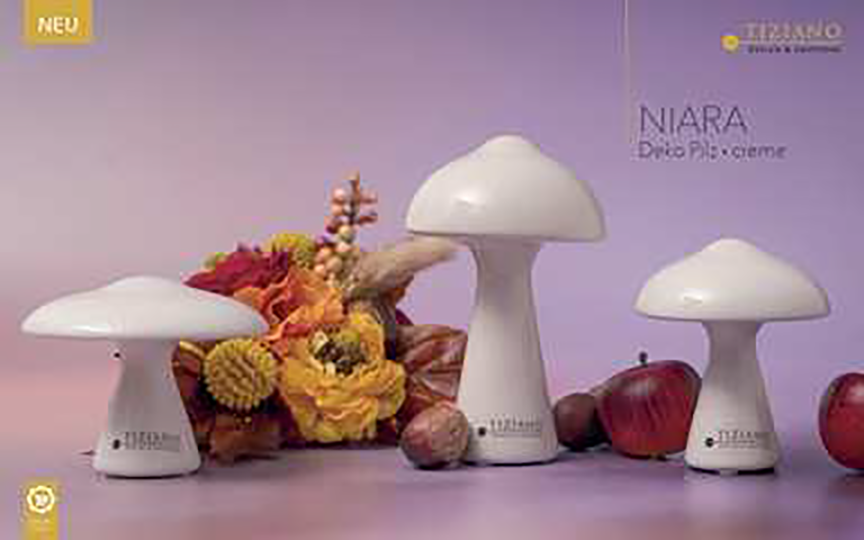 Tiziano Deko Pilz Niara creme (ohne LED)