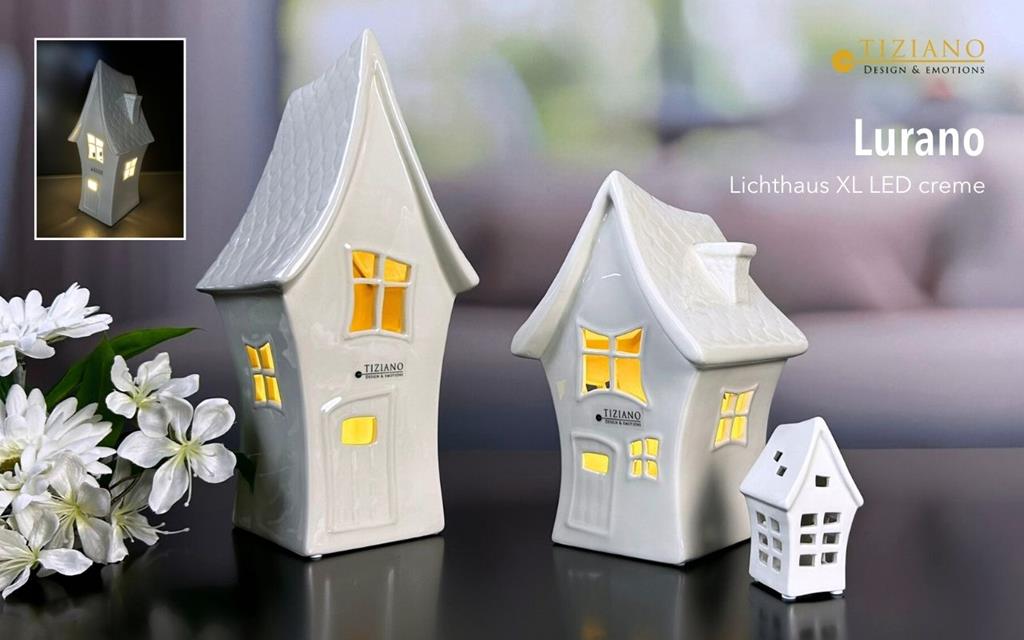 Tiziano Deko Haus Lurano XL LED & Timer creme Tiziano Deko Haus Lurano XL LED & Timer creme