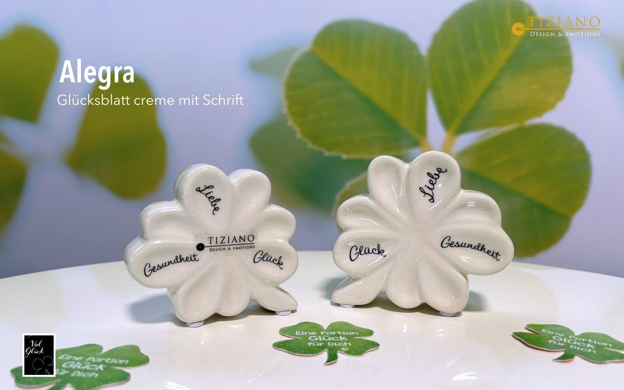 Tiziano Deko Alegra creme Schriftzug 729171-7