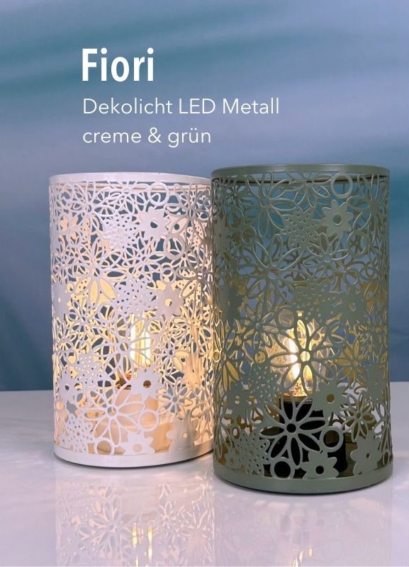 Tiziano Metall Tischlicht Fiori 19cm LED & Timer