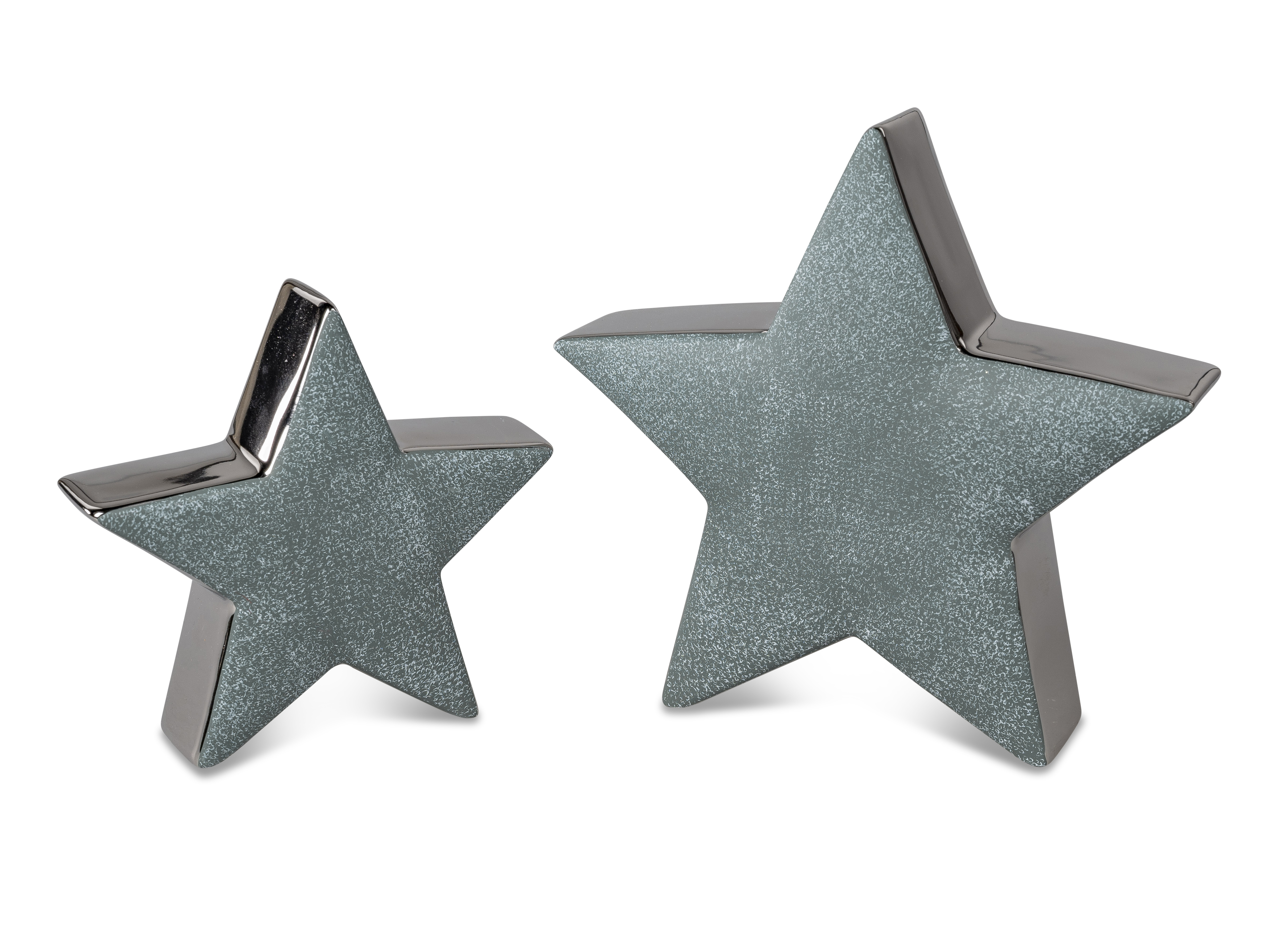 777287_777294_ Formano Deko-Stern 16cm Petrol-silber, Art. 777287-16