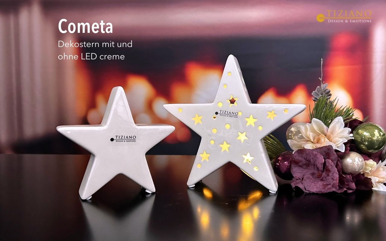 Tiziano 2er Set Stern Cometa Deko & LED 11/18 cm 785292-0 Tiziano 2er Set Stern Cometa Deko & LED 11/18 cm 785292-0