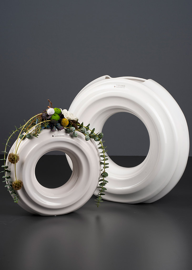 Vase Gandra creme von Tiziano
