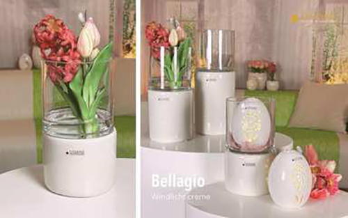 Tiziano Windlicht Laterna Bellagio creme / klar 711122-29 (Etikett 711123)