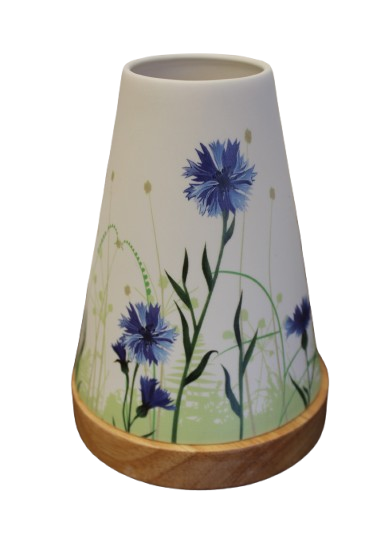 Hellmann Windlicht Kornblumen Glowing-Candle-Holder-VINTAGE - Nr. 31