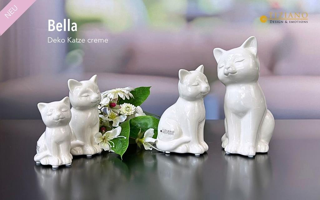 Tiziano Katze Bella sitzend creme