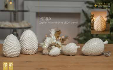 Tiziano Zapfen Pinia liegend creme