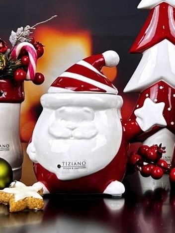 Tiziano Gebäckdose Santa Tonio rot 14,5 cm Tiziano Gebäckdose Santa Tonio rot 14,5 cm