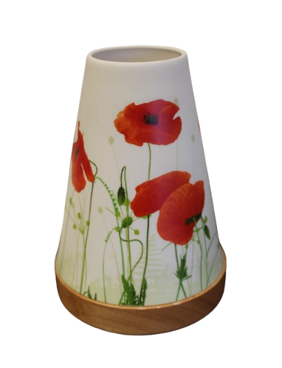 Hellmann Windlicht Mohnblumen Glowing-Candle-Holder-VINTAGE - Nr. 32