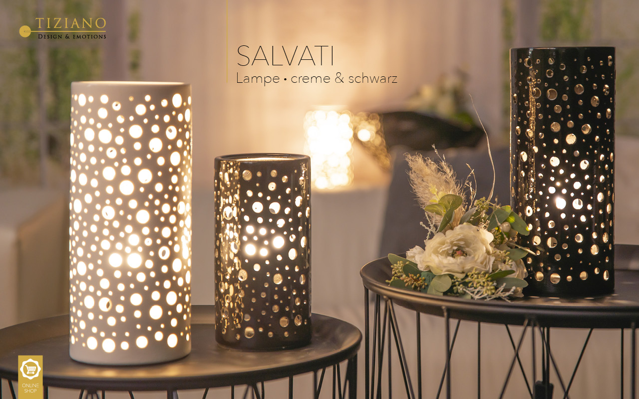 Lampe Salvati schwarz o. creme