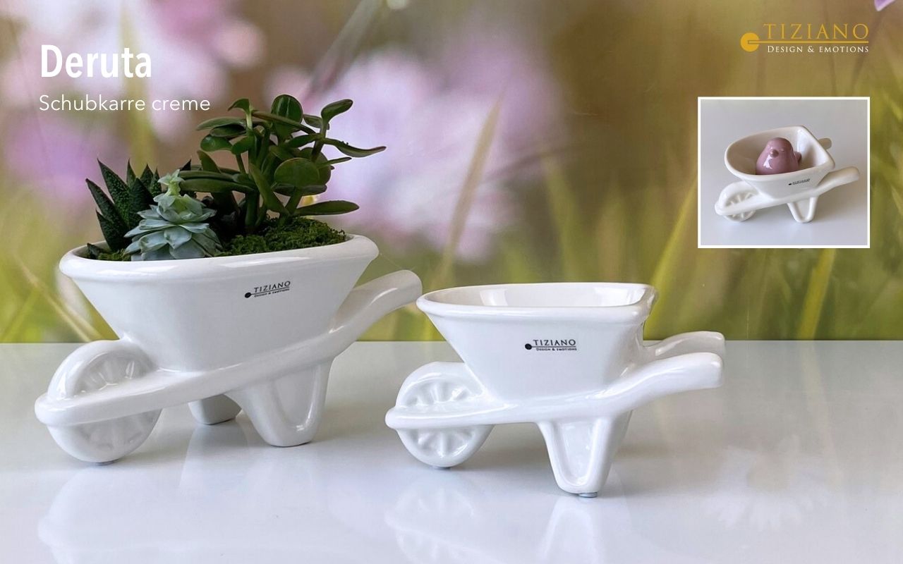 Tiziano Schubkarre Deruta creme