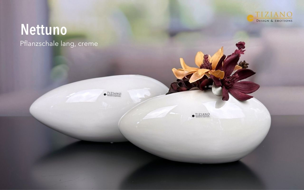 Vase Nettuno creme hoch oder lang Vase Nettuno creme hoch oder lang