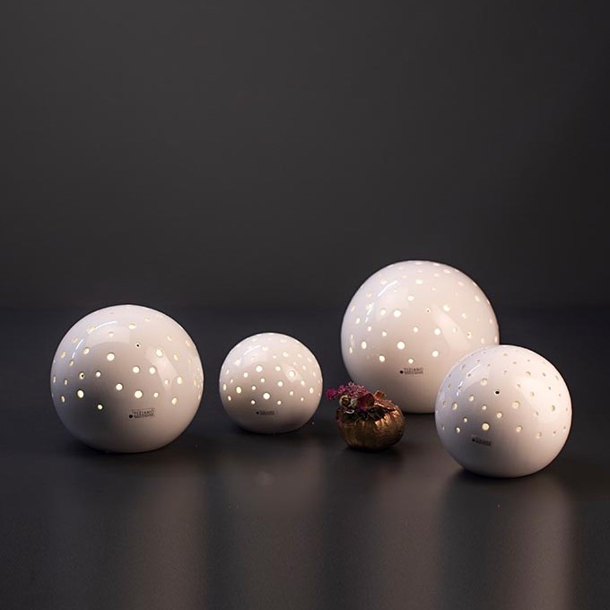 Tiziano Lichtkugel Padova LED creme mit Timer 767882-15