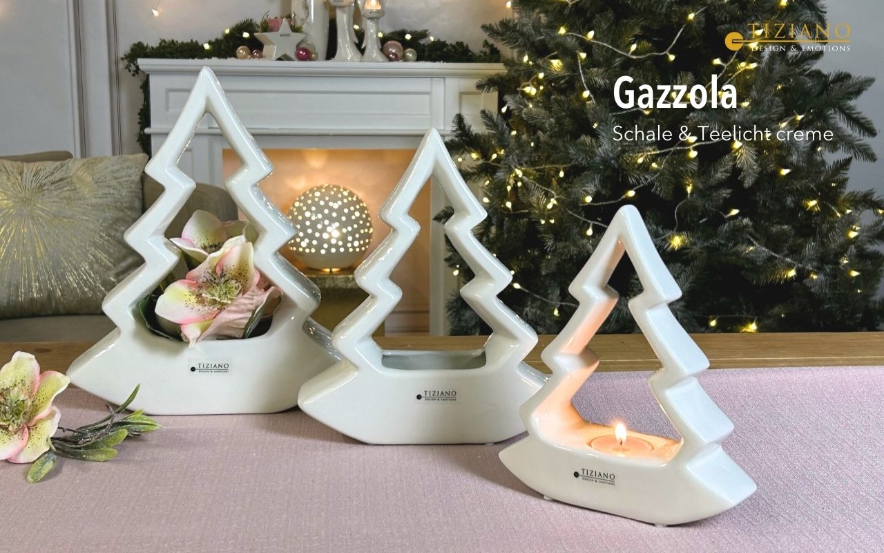Tiziano Baumteelicht/-schale Gazzola creme Tiziano Baumteelicht/-schale Gazzola creme