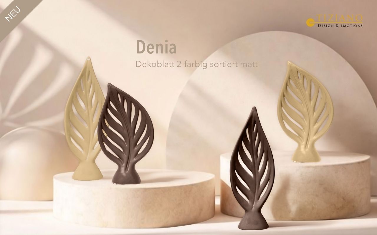 Elegante dekorative Blattskulpturen in zwei Farben mit modernem Design. Diese matten Stücke sind ideal für die Inneneinrichtung und verleihen jedem Raum einen Hauch von Eleganz.