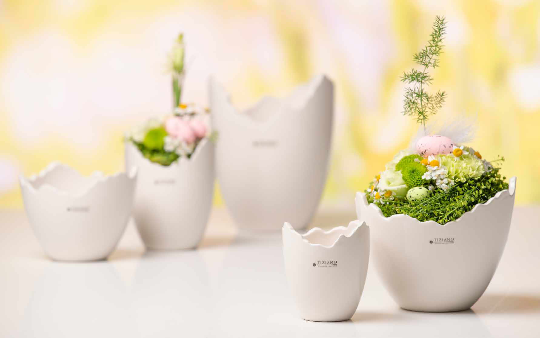 Tiziano Kübel Abriola creme Blumentopf Ostern