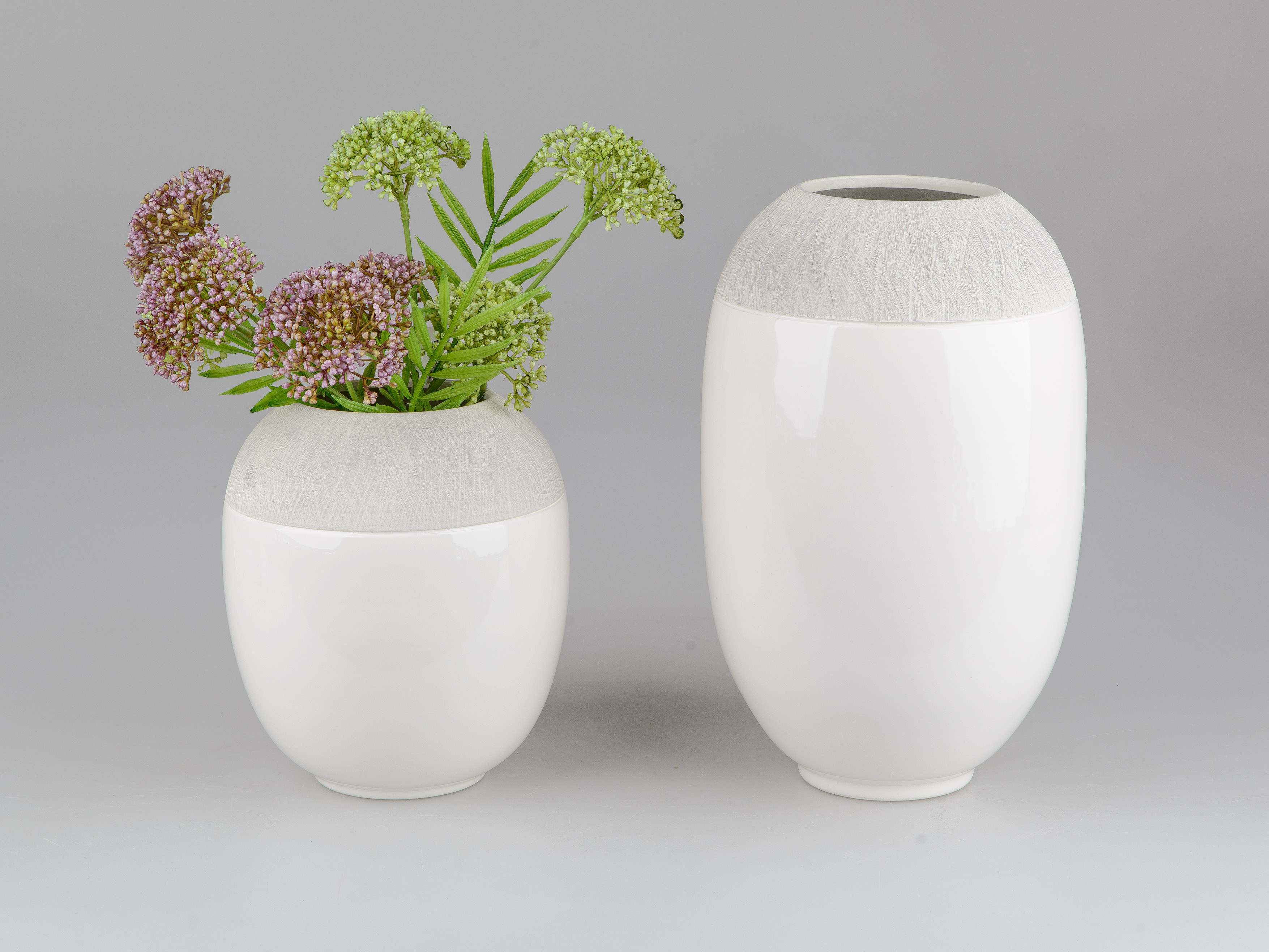 742551_742568_ Formano Vase Stone bauchig weiß 742568-30
