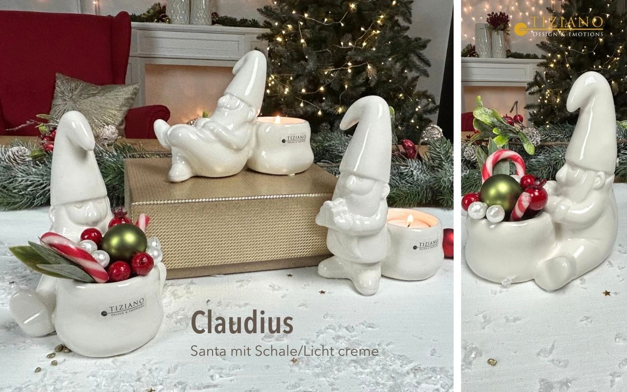 Tiziano Santa Claudius Teelichthalter sitzend 718712-16 Tiziano Santa Claudius Teelichthalter sitzend 718712-16