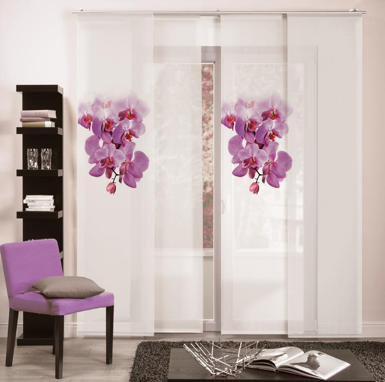 Basix Schiebevorhang ORCHIDEE lila (BxH) 60x245 cm