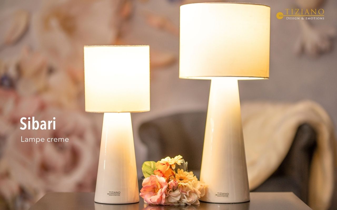 Tiziano Lampe Sibari creme