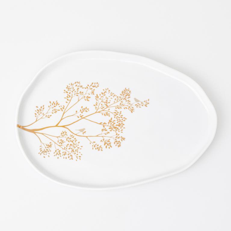 Räder Goldzweig Schale Goldvogel Baum Art. 17068