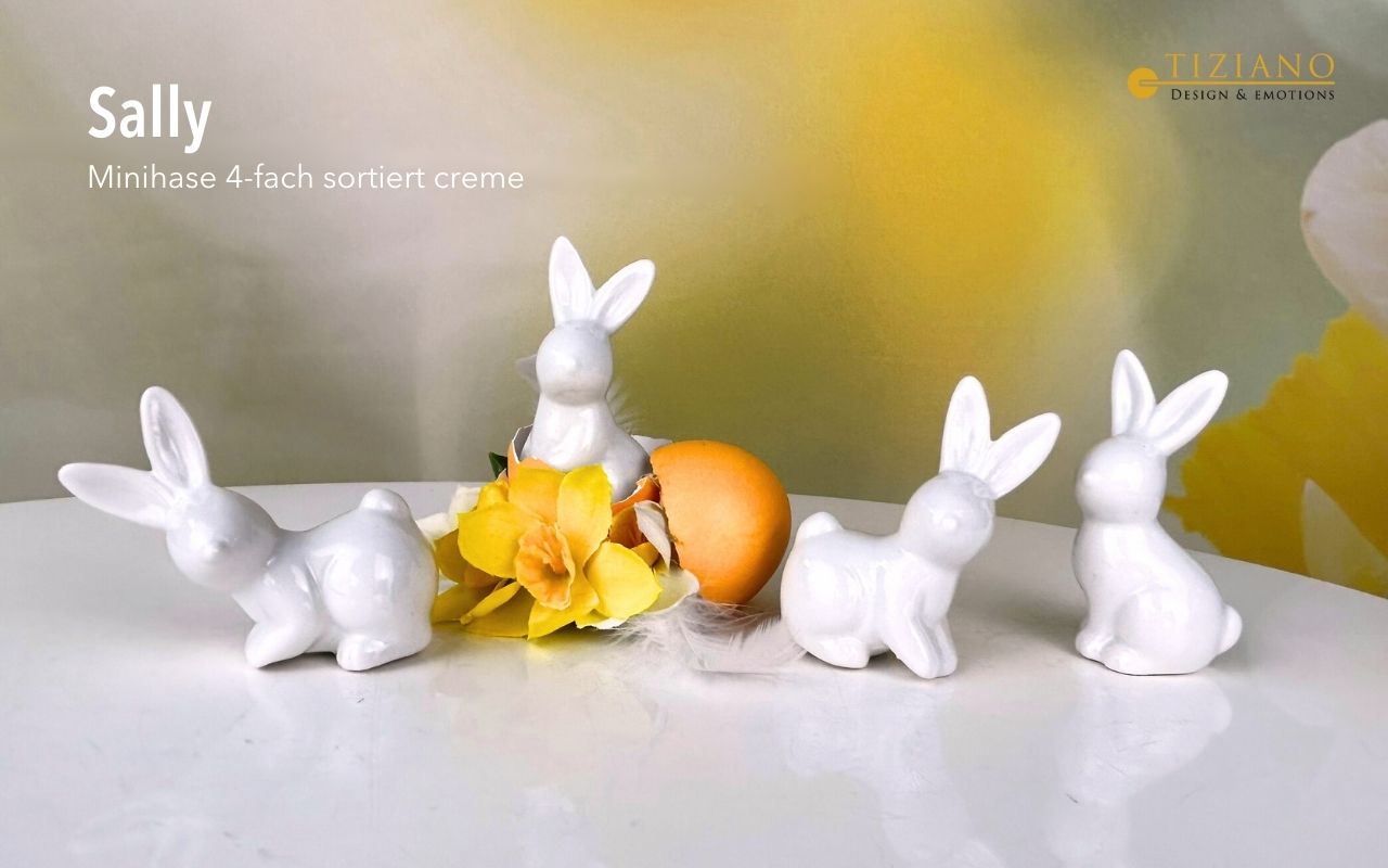 Tiziano 4er Set Mini Hase Sally creme 713891, 713892, 713894 & 713895