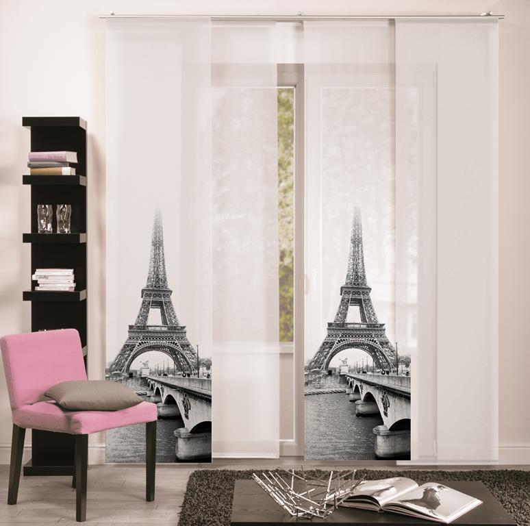 Basix Schiebevorhang PARIS grau (BxH) 60x245 cm