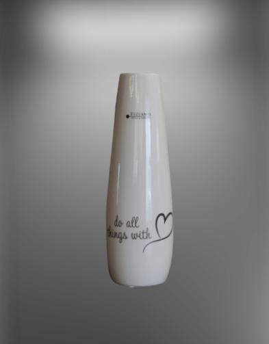 Tiziano Vase Manioli mit Aufschrift "do all things" 709863-20